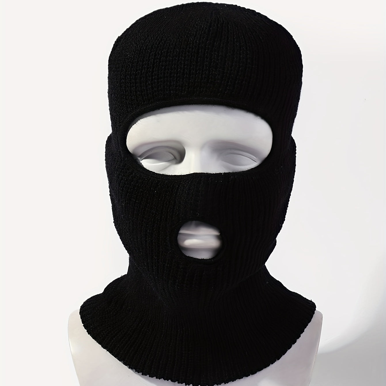 Unisex Thermal 2 Hole Knitted Mask Full Face Covering Outdoor Sports