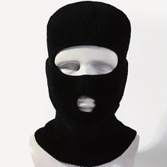 Unisex Thermal 2 Hole Knitted Mask Full Face Covering Outdoor Sports