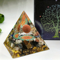 Orgone Pyramid with Crystals Energy Generator for Positive Energy