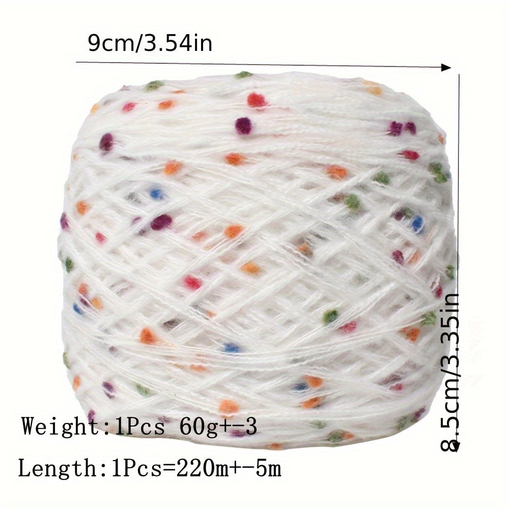 2pcs Rainbow Sugar Mohair Bean Thread Scarf Hand Mixed Thread DIY Knitting Croch