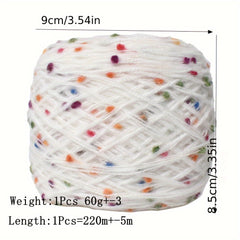 2pcs Rainbow Sugar Mohair Bean Thread Scarf Hand Mixed Thread DIY Knitting Croch