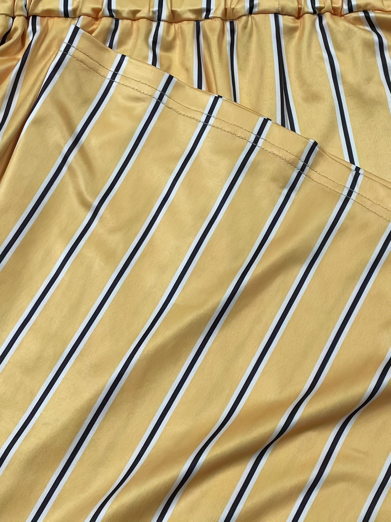 Women's Plus Stripe Print Flared Leg Trousers
