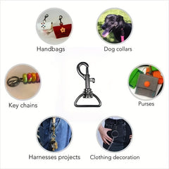 10pcs Swivel Snap Hooks Metal Heavy Duty Clasp Buckle Trigger Clip