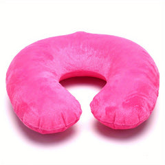 Inflatable U Shaped Travel Pillow for Comfortable Sleeping on Plane or Train