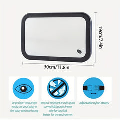 In-Car Baby Observation Mirror Shatterproof Easy To Assemble Car Seat Mirror