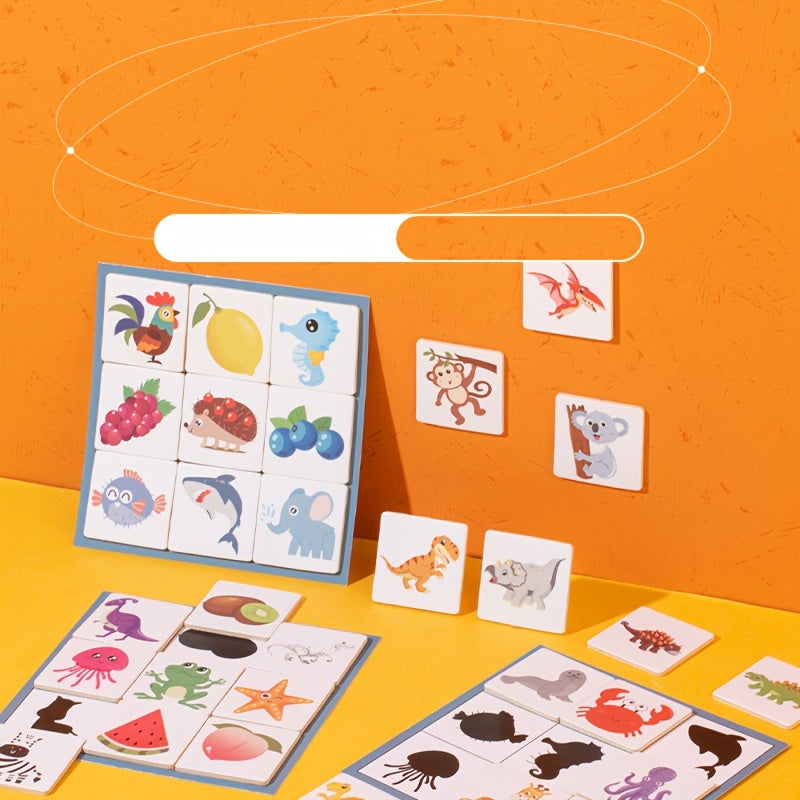 Wooden Shadow Matching Game Puzzle Toy Cognitive Development