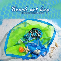 Large Capacity Mesh Beach Toy Storage Bag Sand Dredging Tool Bag