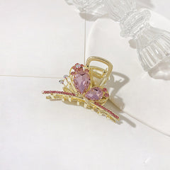 Rhinestone Butterfly Hair Claw Nonslip Ponytail Holder