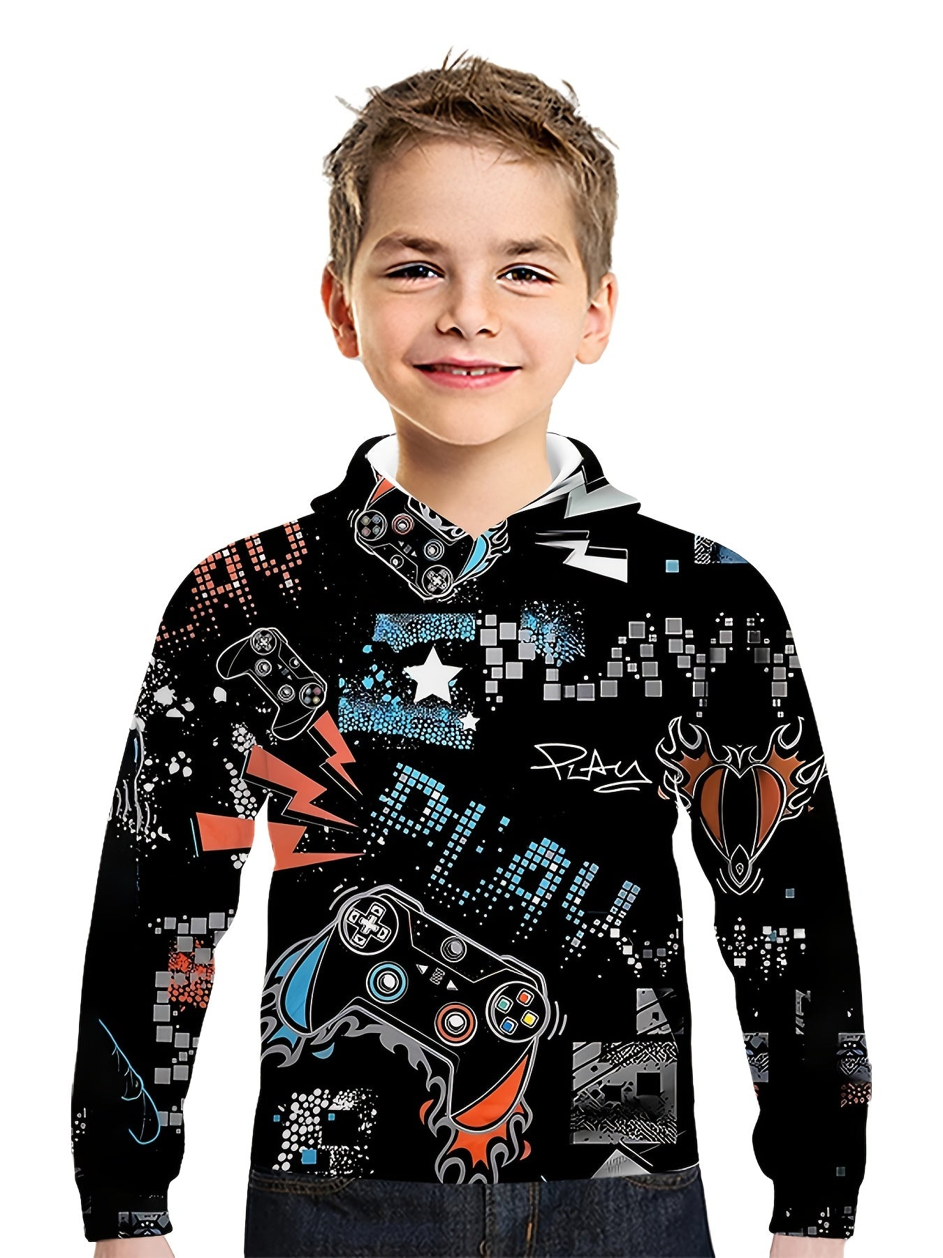 Teens 3D Print Sweatshirt Kids Casual Street Wear Clothes