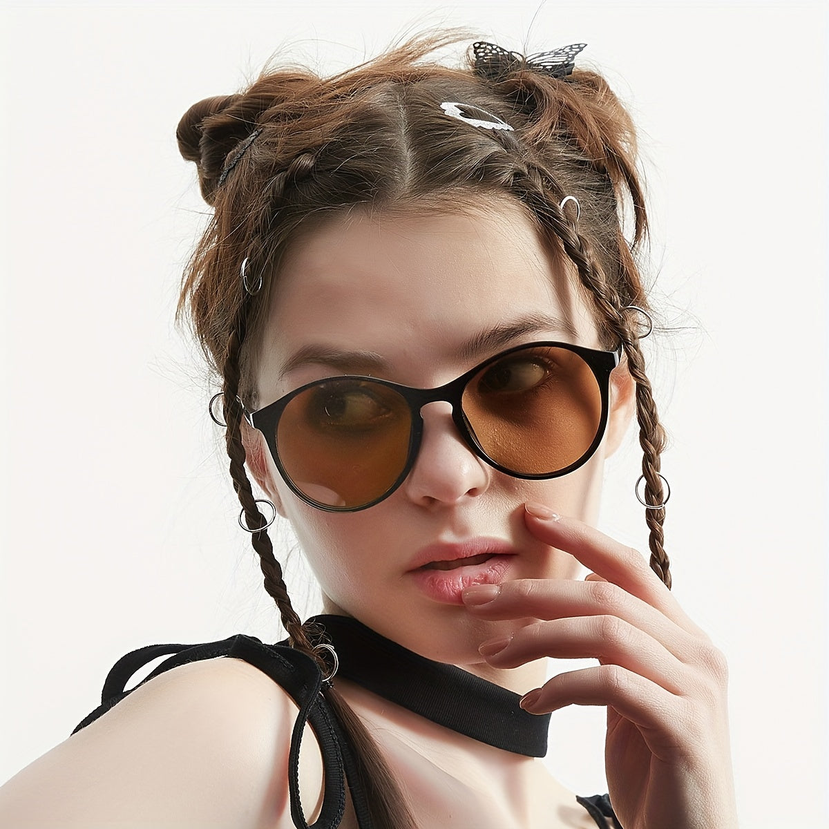 Y2K Round Sunglasses Anti Glare UV400