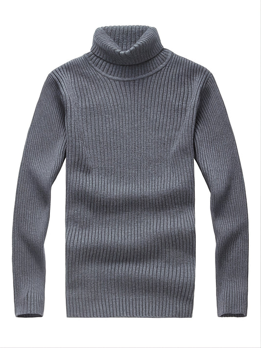Men's Winter Turtleneck Knit Pullover Sweater Base Layer
