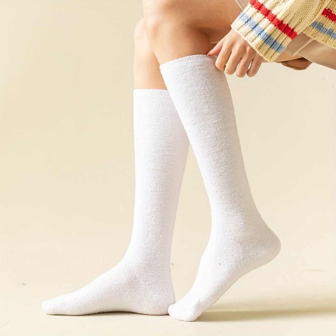 Warm Knee High Plush Lined Winter Socks
