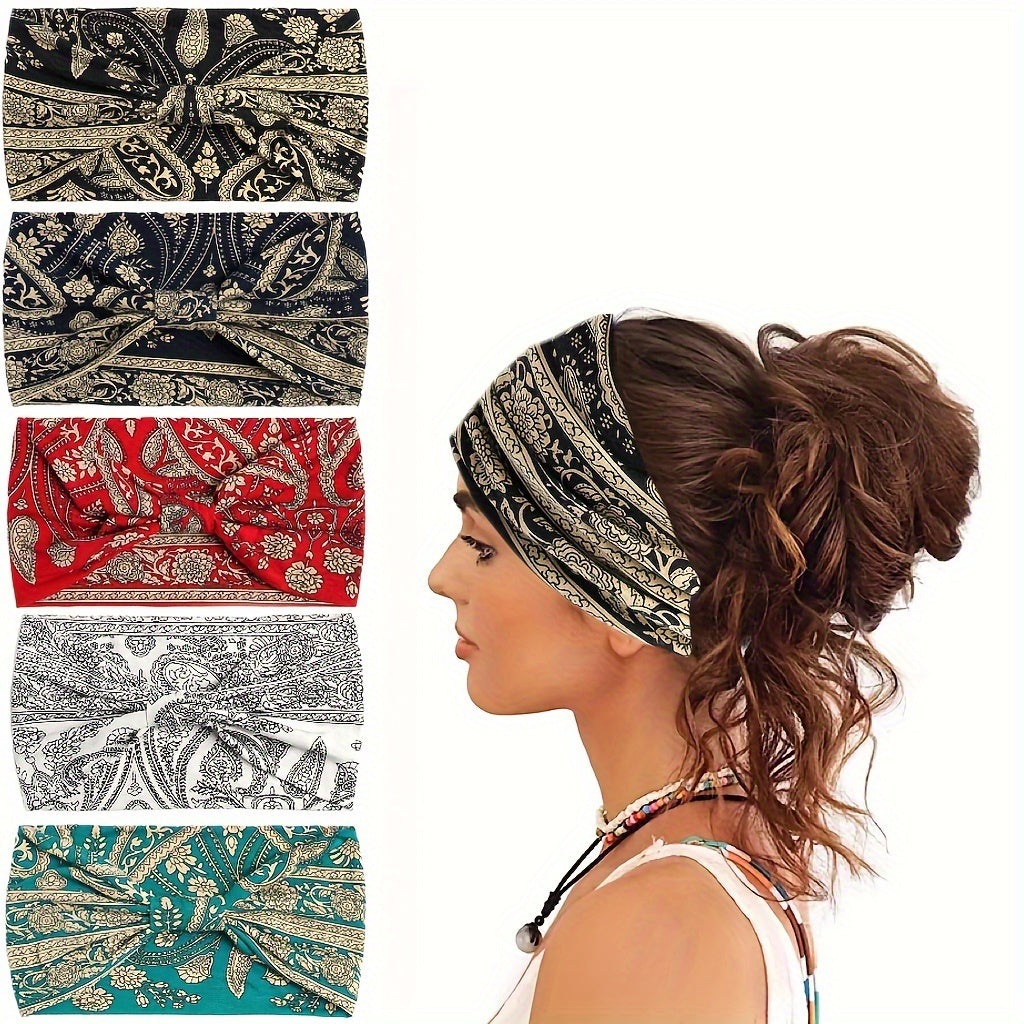 Paisley Pattern Headband Soft Hair Band Vintage Hair Accessories