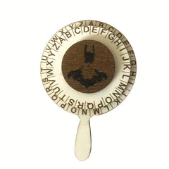 Spy Decoder Wheel Artificial Wood Letter and Number Code Hidden Message Tool