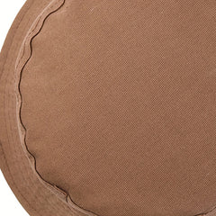 Classic Label Patch Bucket Hat Khaki Unisex Sunscreen Basin Hat