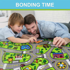 1pc Traffic Car Mat Kids Toy Cars Non Slip Rug Boys Play Mat Road Rug