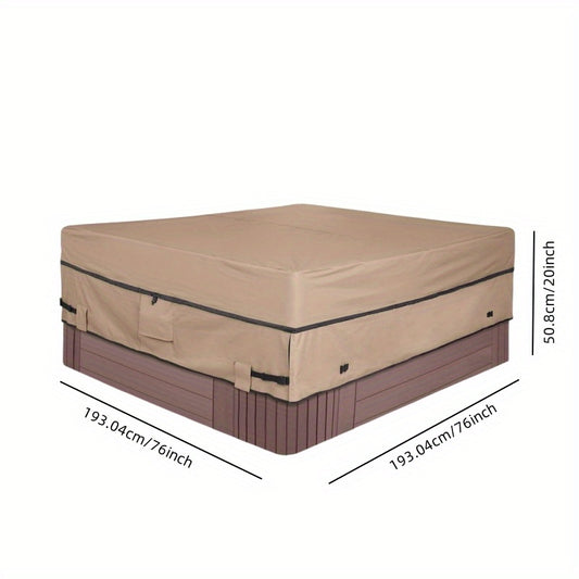 Waterproof 600D Polyester Hot Tub Cover Outdoor Spa Cover