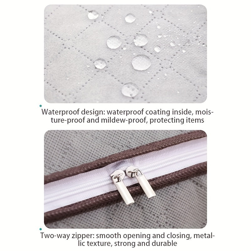 Large Capacity Foldable Storage Bag with Reinforced Handle and Zip