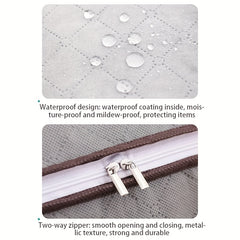 Large Capacity Foldable Storage Bag with Reinforced Handle and Zip