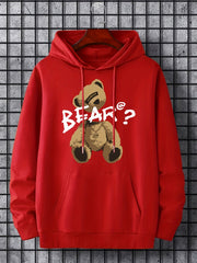 'Bear' Print Hoodie for Men