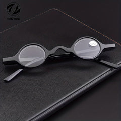 Retro Mini Round Frame Reading Glasses Men Women High Definition Resin