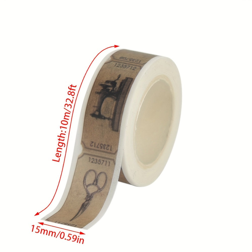 Retro Ruler Journal & Paper Glue Tearable Decorative Sticker