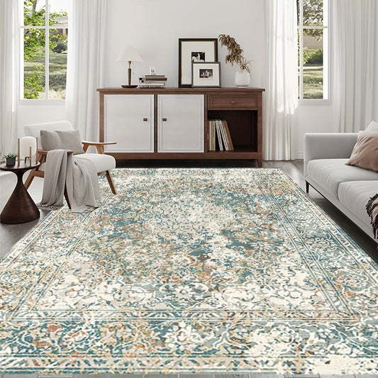 Boho Distressed Persian Area Rug Soft Washable Durable Carpet for Home Decor