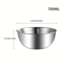3pcs Stainless Steel Mixing Bowls Salad Mixing Bowl Set Kitchen Gadgets