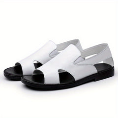Men's Open Toe Leather Sandals Lightweight Non Slip Sandals