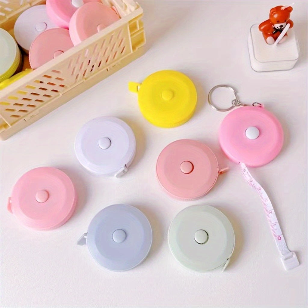 3pcs Leather Ruler Office Supplies Tape Measure Round Telescopic