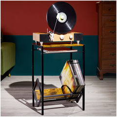 2 Tier Iron Bookshelf & Record Storage