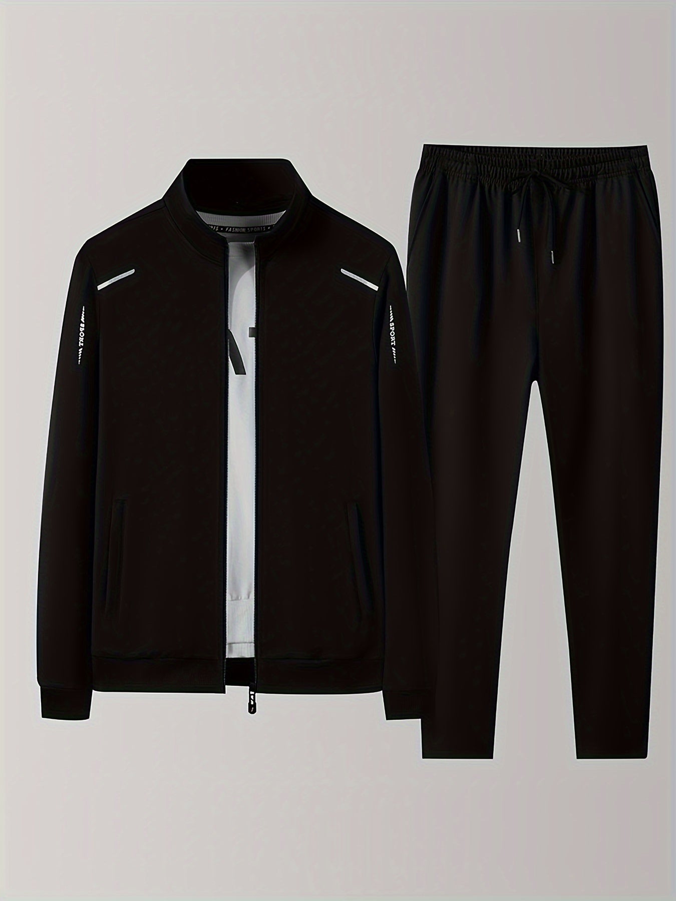 Men's Casual 2pcs Set Zip Up Jacket Joggers Matching Set