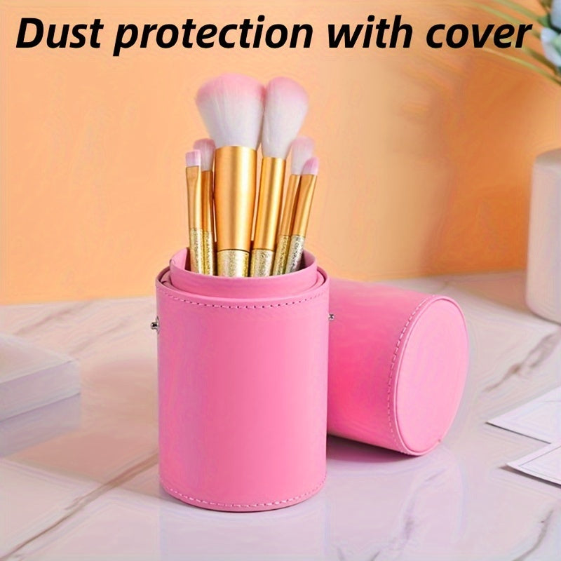 Makeup Brush Holder Organizer Pencil Pen Holder Cup with Lid Dustproof