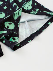 Alien Pajama Set Crew Neck Tank Top & Shorts