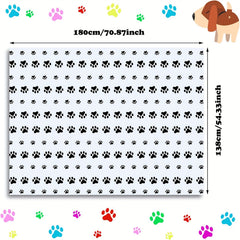 Dog Footprints And Paws Party Tablecloth