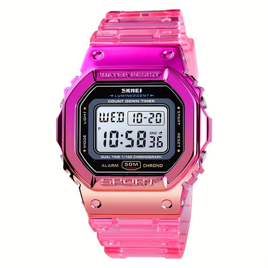 Kids Waterproof Chronograph Watch Colorful Contrast