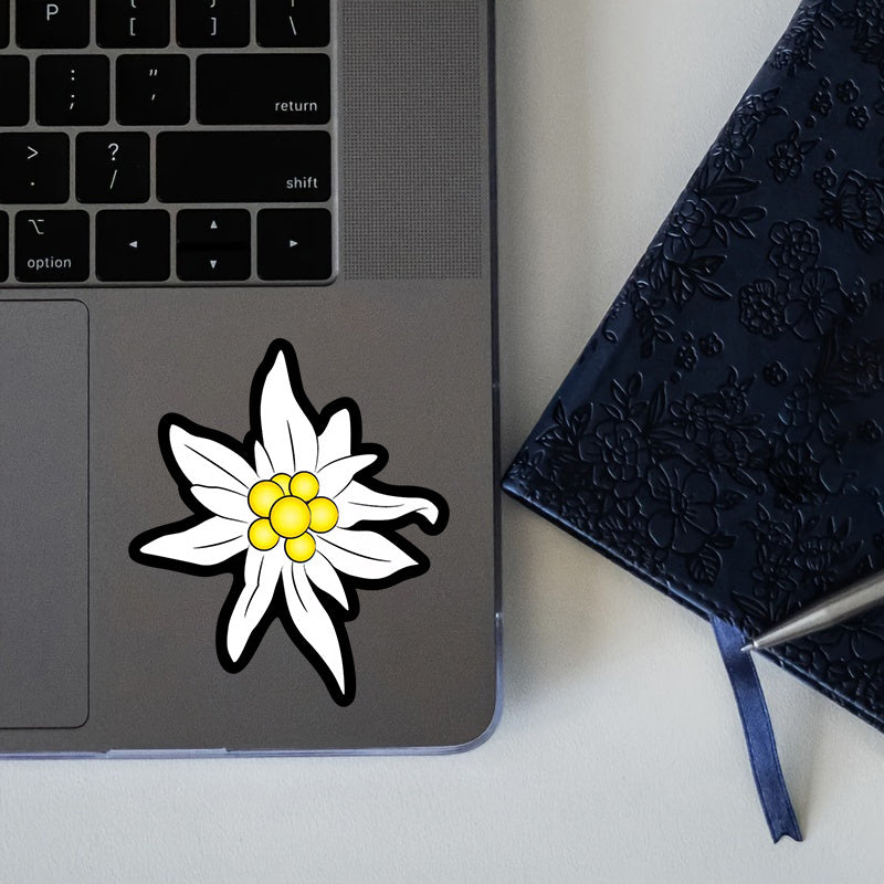 Edvard Daisy Vinyl Stickers & Yellow Floral Decals for Phone Laptops Luggage