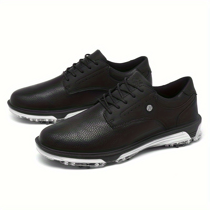 Men's Detachable 9 Spikes Golf Shoes Non Slip Lace Up Sneakers
