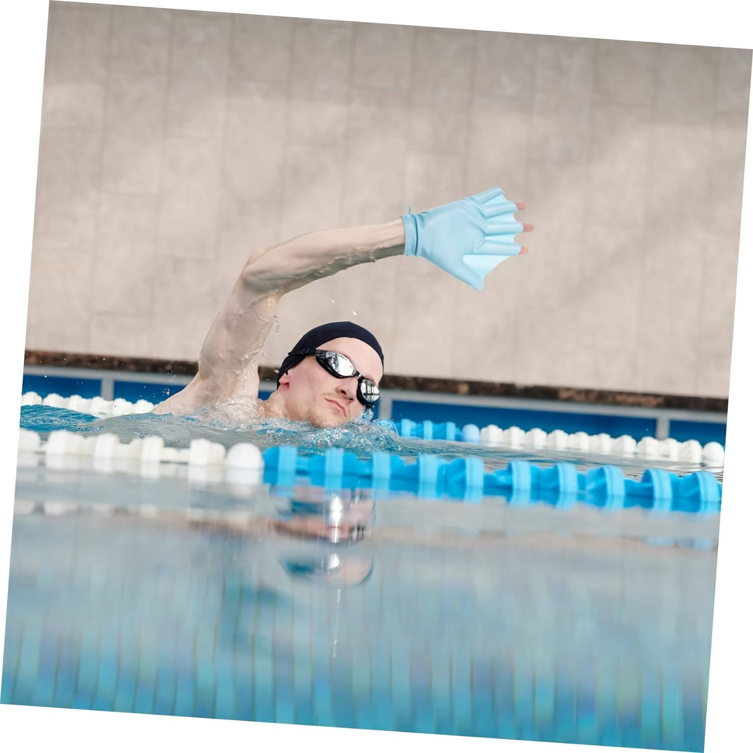 Silicone Webbed Gloves with Adjustable Strap for Water Sports