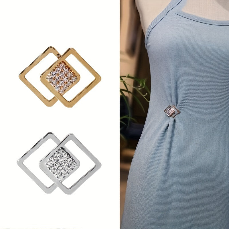 Geometric Brooch Waist Neckline Fixed Pin Temperament Suit Corsage