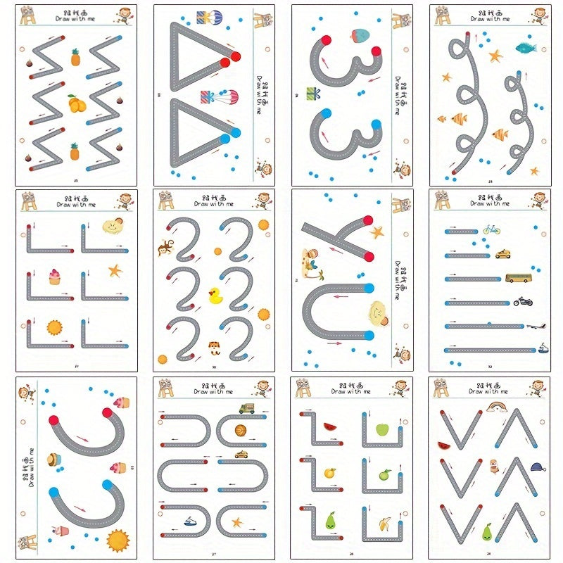 Reusable Alphabet & Number Workbook with Pens