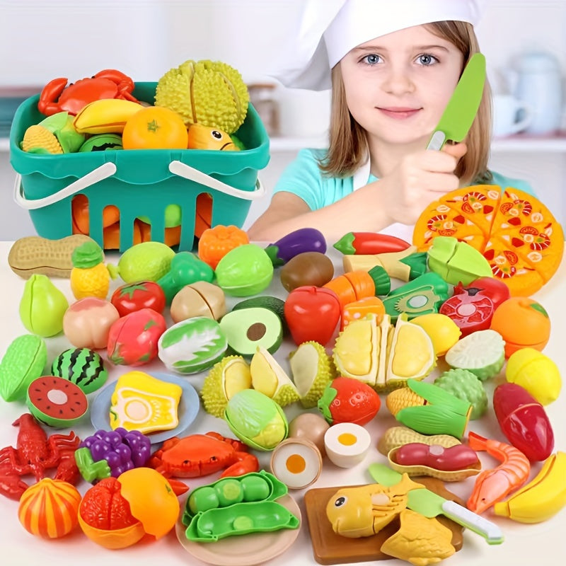 24pcs Fruit Toy Set Pretend Food Toy Basic Skill Development Tool