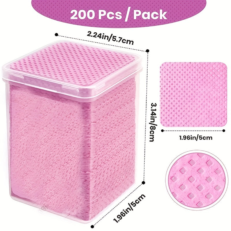 Lint Glue Cleaning Pads Non Woven Eyelashes Nail Polish Makeup Remover Wipes