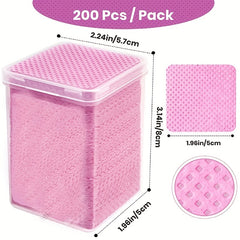 Lint Glue Cleaning Pads Non Woven Eyelashes Nail Polish Makeup Remover Wipes