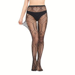 Geometric Fishnet Tights High Waist Mesh Pantyhose