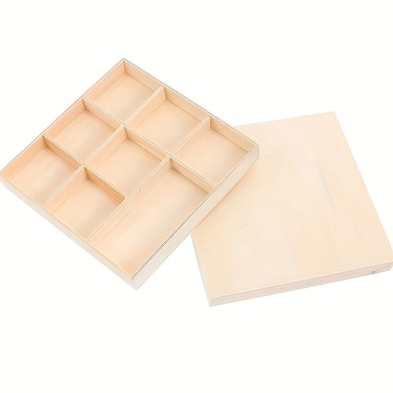 Wooden Desktop Tray Earring Display Storage Box
