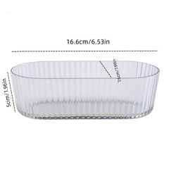 Small Fresh Striped Glass Fruit Bowl Snack Plate Marine Storage Bowl