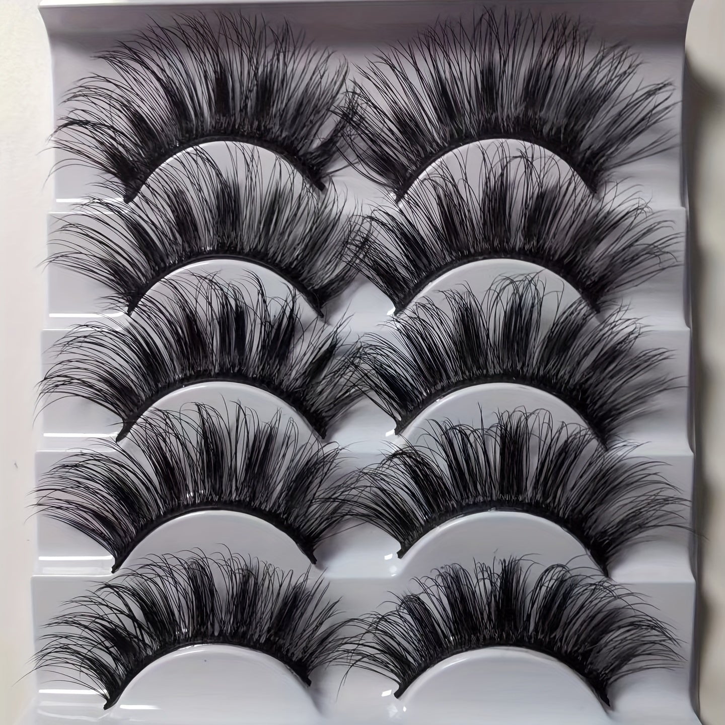 5 Pairs 3D Thick Curling False Eyelashes Natural Simulated Multilayer Eyelashes