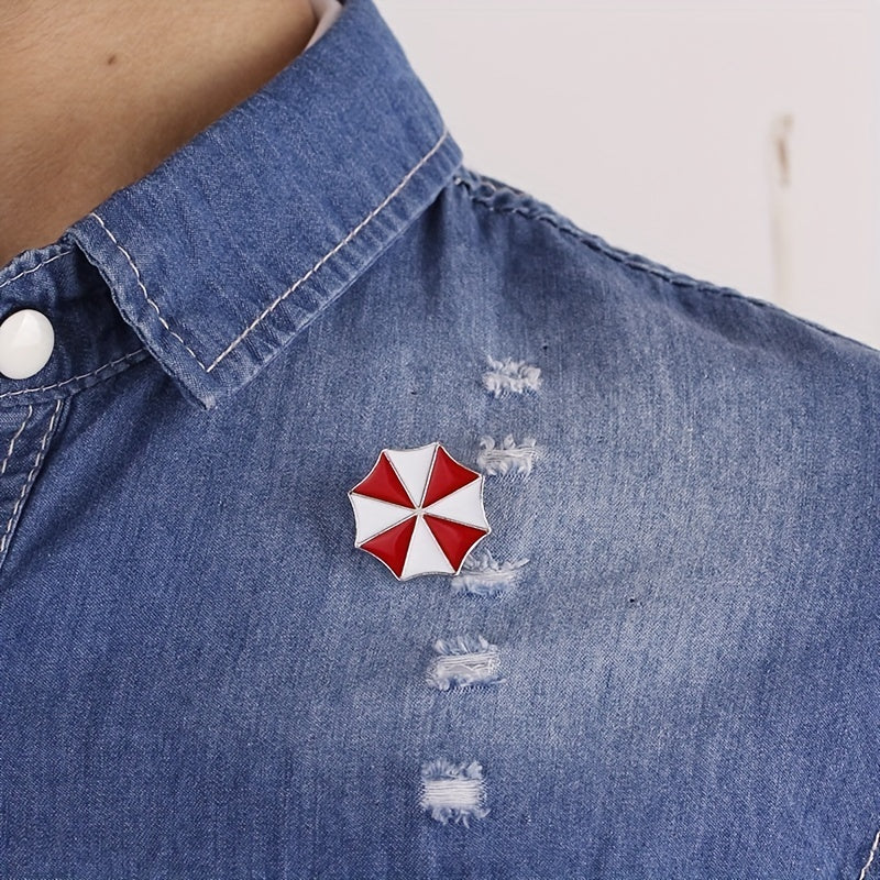 Protection Umbrella Brooch Small Red Umbrella Alloy Brooch