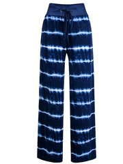  Tie Dye Drawstring Wide Leg Pants
